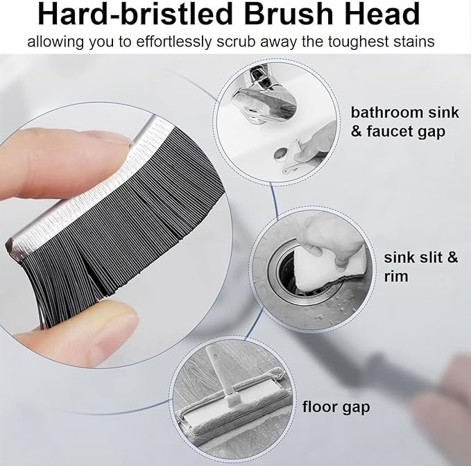5 Pcs Hard Bristle Crevice Cleaning Brush - Crevice Cleaning Brushes for Household Use, Multifunctional Corner Gap Cleaning Brush Tool Grout Cleaner Brush for Kitchen Bathroom Window Track