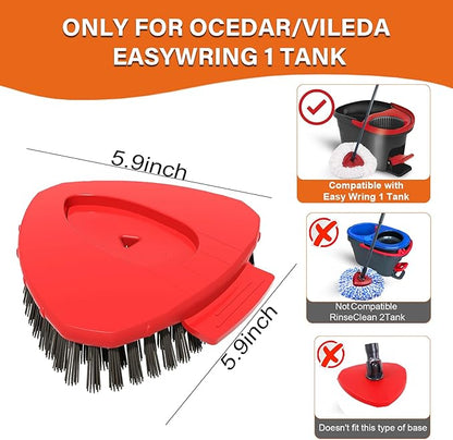 Fatmass Scrub Brush Mop Head Replacement Compatible with O Cedar EasyWring 1 Tank Spin Mop,New Upgrade Stiff Bristle Shower Brush Scrubbing Brush Cleaning Brush for Bathroom, Kitchen, Tub, Tile