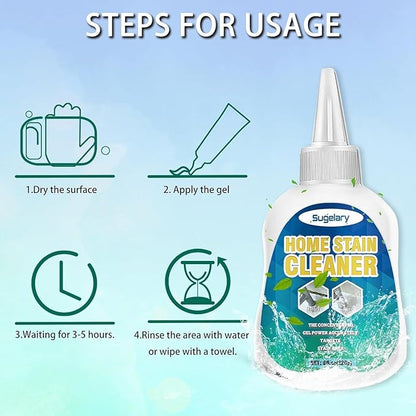 Sugelary Mold Stain Cleaning Gel, 8 fl oz All Purpose Cleaner for Washing Machine Gasket, Grout, Caulk, Shower, Sink, and Bathroom Surfaces