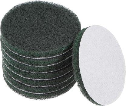 HARFINGTON 8pcs Drill Power Brush 4 Inch Tile Scrubber Scouring Pads 400-600 Grit for Bathroom Kitchen Household Cleaning