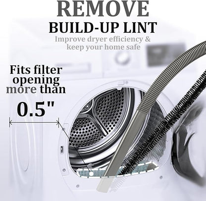Fullclean Dryer Vent Cleaner Kit for Dyson Gen5 V15 V15s V12 V11 V10 V9 V8 V7 Lint Vacuum Atttachments Detect Absolute Cyclone Outsize Slim Vacuum Cleaner Crevice Flexible Dryer Lint Remove Tool