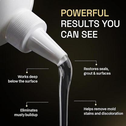 Mold Stain Remover Gel | Heavy Duty Mildew Stain Remover | Tile Grout Cleaner | Home Cleaning Gel for Bathroom Grout, Bathtub, Shower, Caulk & Front Loader Washing Machine Seal | Zyro