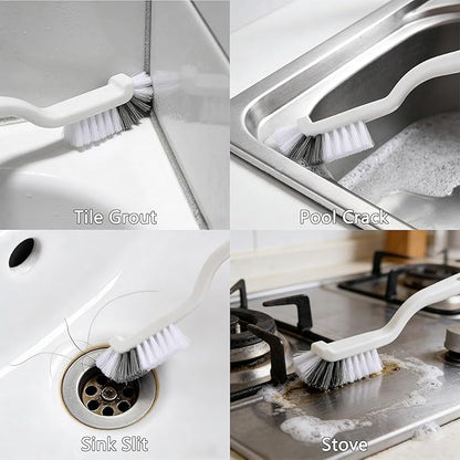 Crevice Cleaning Brush Tool - Heavy Duty Hard Bristle Gap Brush for Deep Cleaning - Ultra-Thin Grout Scrubber for Bathroom, Toilet, Bathtub, Kitchen Sink & Window Tracks-12 Pack