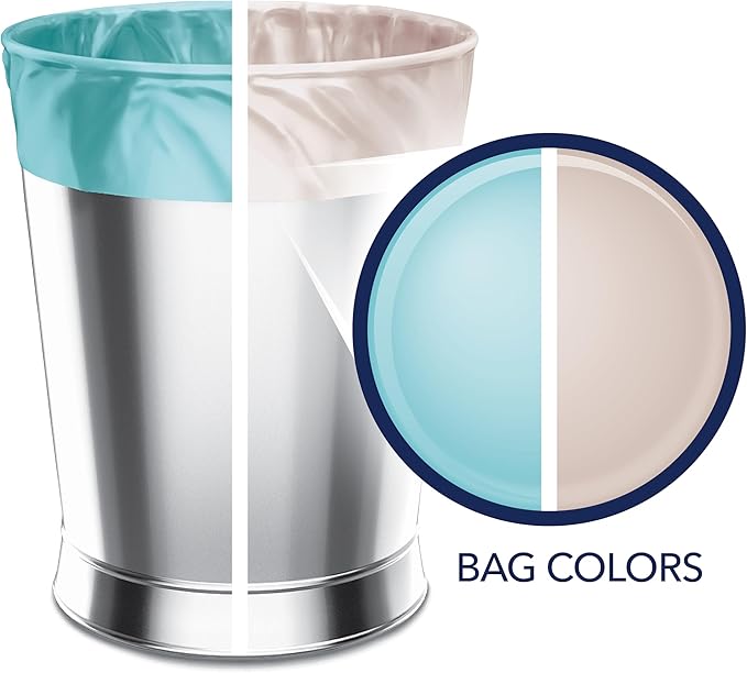 Color Scents Small Trash Bags - 4 Gallon, 80 Total Bags (2 Rolls of 40 Count), Twist Tie – Duos (2 unique scent + color combinations) with Microban