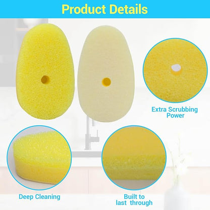 16Packs Dish Wand Sponge Refills for Scrub Daddy Dish Daddy - Replacement Heads for Dish Sponges, Non Scratch Dish Washing Scrubbers, Kitchen Dish Cleaning (Only Refills)