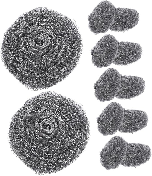 20pcs Wool Scrubber Pads for Pot and Dish Cleaning Metal Cleaning Balls for Kitchen Use for Tough Stains and Grease Removal