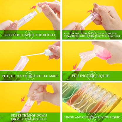 Teenitor Mini Spray Bottle 20Pcs, Perfume Travel Refillable 5ml Spray Bottle Perfume Bottle, Fine Mist Mini Perfume Atomizer, Plastic Perfume Bottles Empty