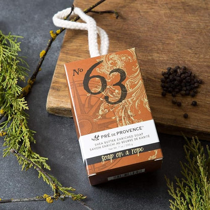 Pre de Provence No.63 Men's Collection, Soap on a Rope