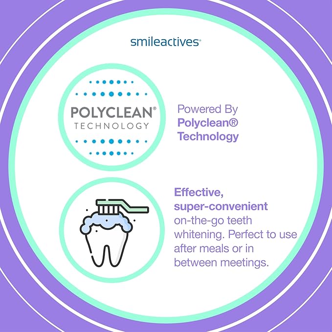 Smileactives Teeth Whitening Pen for White Smile, Fast Tooth Whitener and Stain Remover with Precision Brush Tip, Dental Quality Whitening Gel, Travel Pen, Easy to Use, Winterberry Flavor, 1 Pack