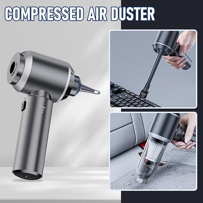 houscly Car Vacuum Portable Cordless 20000PA High Power 4-in-1 Compressed Air Duster & Air Blower & Pump Hand Held Vacuum with Brushless Motor for Car, Home, Office,Camping Ideal Gifts for Men & Women