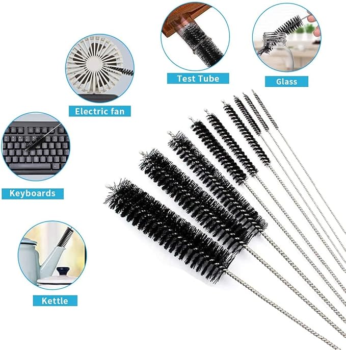 Utoolmart Steel Wire Cleaning Brush, Spiral Power Tube Cleaner, 0.4-inch Diameter 12-inch Length, 10pcs