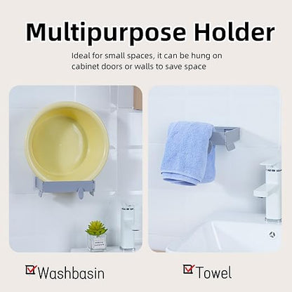 Foldable Trash Bag Holder, 2026 New Wall Mounted Foldable Kitchen Trash Can Cabinet, Garbage Bag Hanger Racks with Fixing Snap, Space Saving No Drill Collapsible Hanger for Kitchen Cabinet, Toilets
