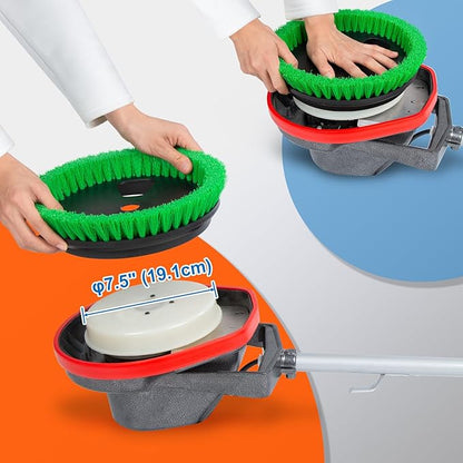 HHQ Commercial Scrub Brush for Orbital Floor Scrubber, Compatible with Oreck Orbiter XL ORB550MC, Bissell BGEM9000, 12" Diameter, Light-Duty Brush, Green