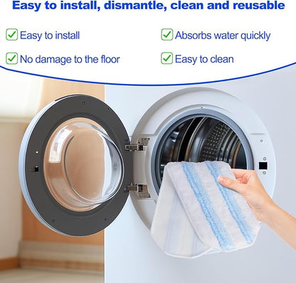 [5-Pack] Mop Replacement Pads for Ocedar H2pro Flat Mop System，Washable & Reusable Mop Pads ,Easy Installation, Machine Washable, Suitable for Various Types of Floors