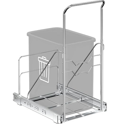 Simple Houseware Pull Out Under Cabinet Sliding Shelf for 7-13 Gallon Trash Can (Trash Can Not Included)