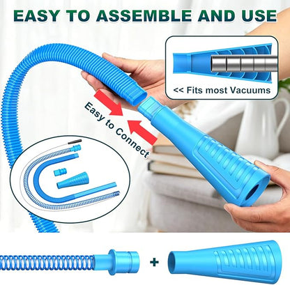 Sealegend 2 Pieces Dryer Vent Cleaner Kit Dryer Lint Vacuum Attachment, Dryer Vent Cleaning Lint Remover 2 Hoses Tools for Home Improvement