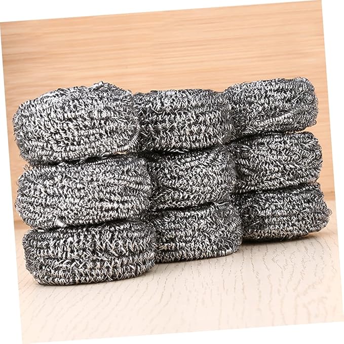 Alipis 2pcs Stainless Steel Kitchen Cleaning Balls Heavy Duty Dish Scrubbers Spiral Design Rust-Resistant Scourers for Pots and Pans for Tough Kitchen Cleaning Tasks