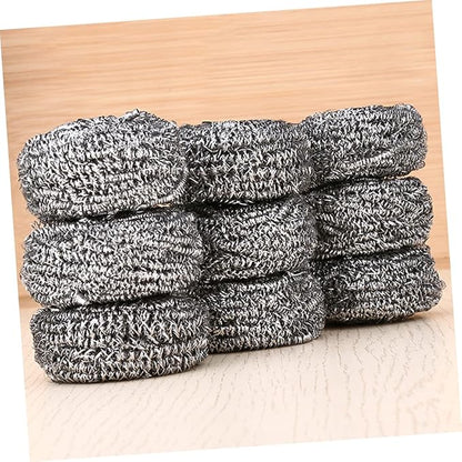 Alipis 2pcs Stainless Steel Kitchen Cleaning Balls Heavy Duty Dish Scrubbers Spiral Design Rust-Resistant Scourers for Pots and Pans for Tough Kitchen Cleaning Tasks
