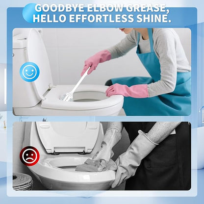 Electric Toilet Brush, Ultra Quiet & Powerful Scrubbing, IPX7 Waterproof Self-Cleaning Brush for Toilet/Bathtub/Grout, Cordless Spin Scrubber with 320RPM Turbo Power - White