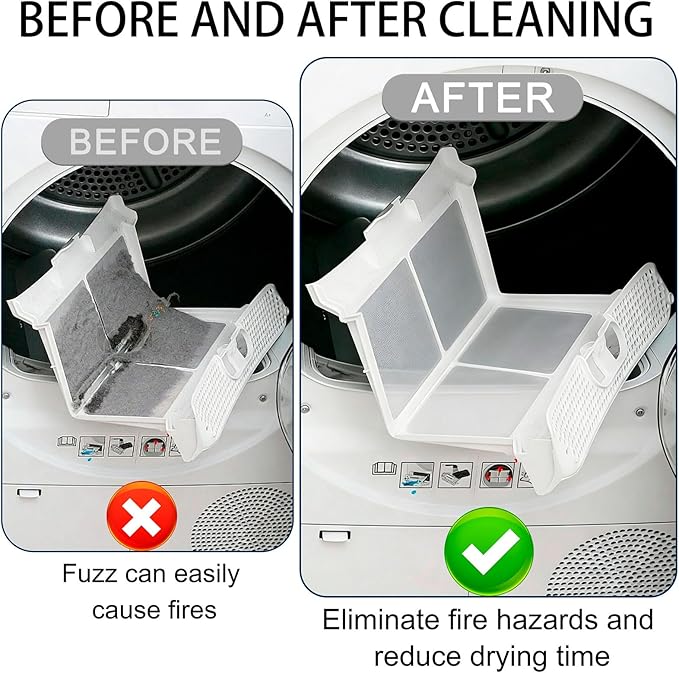 Dryer Vent Cleaner Kit‌,Universal Vacuum Hose Attachment for Lint Removal,Dryer Vacuum Hose,Blue Vent Cleaner Tool with Brush,Compatible with Mainstream dryer Lint Trap Cleaner for Vacuum Cleaner