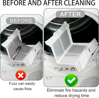 Dryer Vent Cleaner Kit‌,Universal Vacuum Hose Attachment for Lint Removal,Dryer Vacuum Hose,Blue Vent Cleaner Tool with Brush,Compatible with Mainstream dryer Lint Trap Cleaner for Vacuum Cleaner