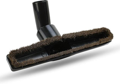 1.25" Vacuum Floor Brush Attachment – 10” Wide Soft Bristles with Two Adapters for 1.375" & 1.5" Compatibility Fits many Shop Vac, Shark, Hoover, Eureka, Dirt Devil, Miele, Oreck, and More