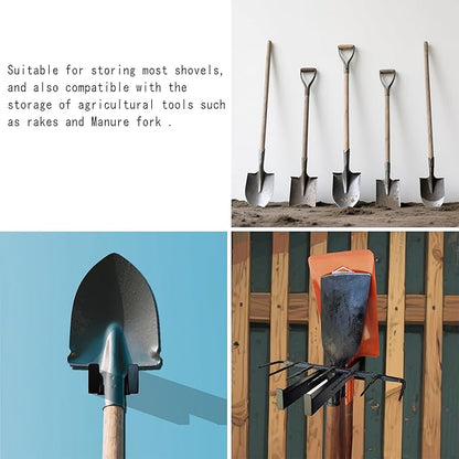 Wall Mounted Tool Rack, Heavy Duty Tool Rack for Heavy Tools Such as Shovels,Snow Shovel And Rakes, With Metal Screws and Anchors