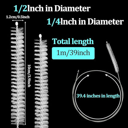 Ymapinc 4Pcs 39.4inches Pipe Cleaners Tube Straw Brush, Extra Long Cleaning Brush for Cleaning Straw Bottle Pipe Cleaners Long Laboratory Catheter