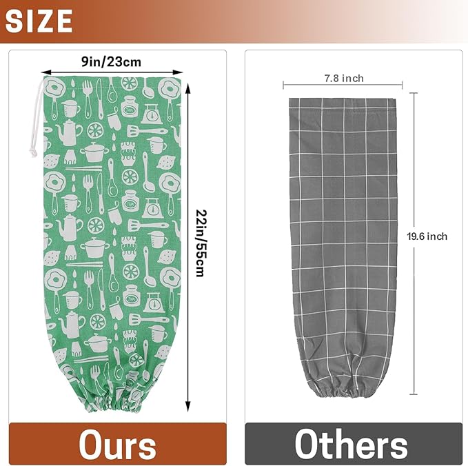 SWISSELITE 1Pcs Plastic Bag Holder, Reusable Plastic Bag Organizer Wall Mount, Large Grocery Bag Storage Dispenser, 22x9 IN