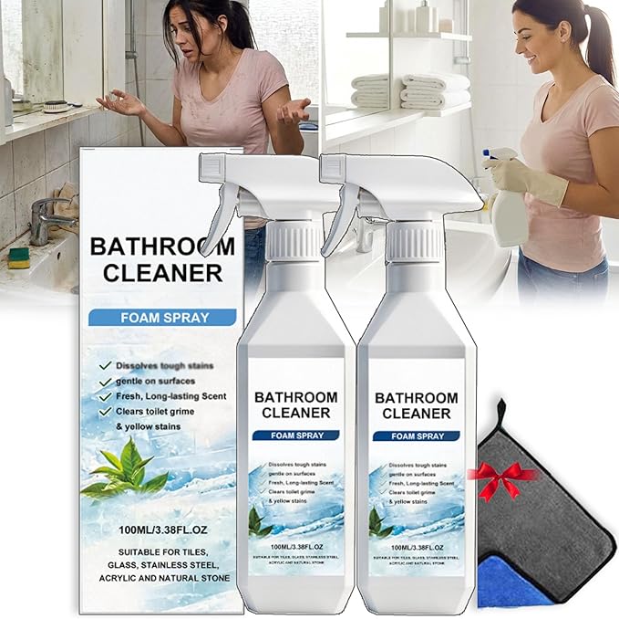 Scale Remover Bathroom Cleaner - 100ml Scale Remover Bathroom Cleaner for Tiles, Glass, Stainless, Steel, Sinks