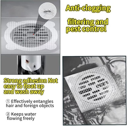 50 Pack Disposable Shower Drain Hair Catcher Shower Drain Hair Collector Drain Hair Catcher for Bathroom Bathtub Kitchen Sink Shower Filter Drain Hair Blocker Prevent Clogs