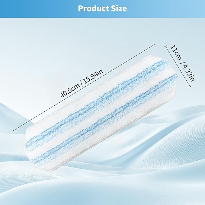6 Pack Microfiber Mop Pads for O-Cedar H2prO Flat Mop System, Washable and Reusable Mop Replacement Heads for Floor Deep Cleaning, Mop Pad Refills for Wet Dry Floor