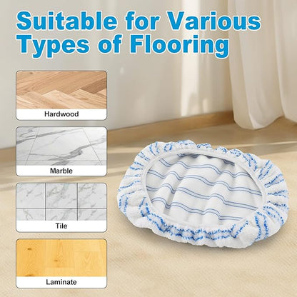 8 Pack Mop Heads Replacements for OCedar Hardwood Floor 'N More Microfiber Mops,Terry Cloth Mops Refills 15 x 8 Flat Dust Mop Pads for O Cedar mop, Washable Mopping Pads(Mop Handle Not Included)