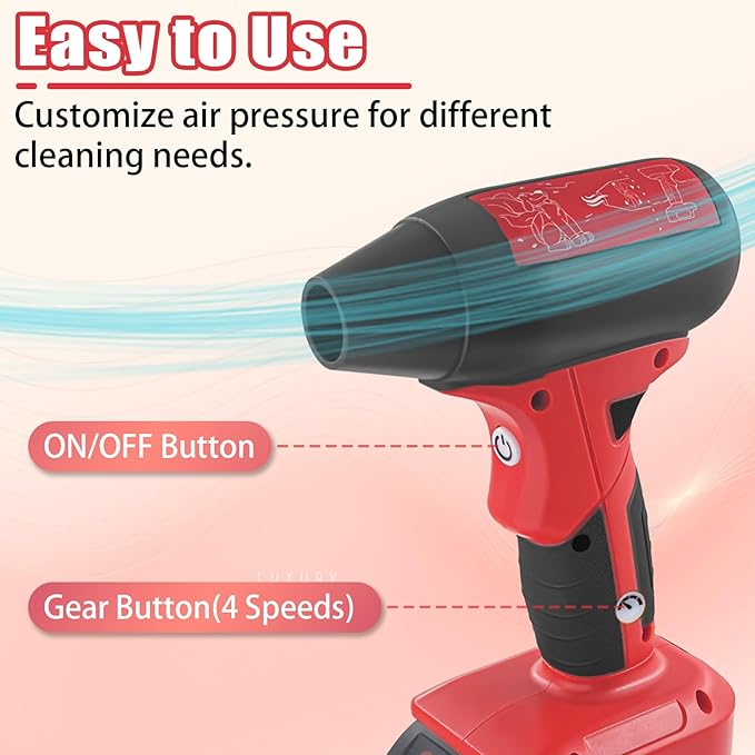 TPDL Mini Jet Fan Blower Fit for Milwaukee 18V for M18 Battery Cordless Portable Handheld Power Fan for Blowing Cleaning Camping