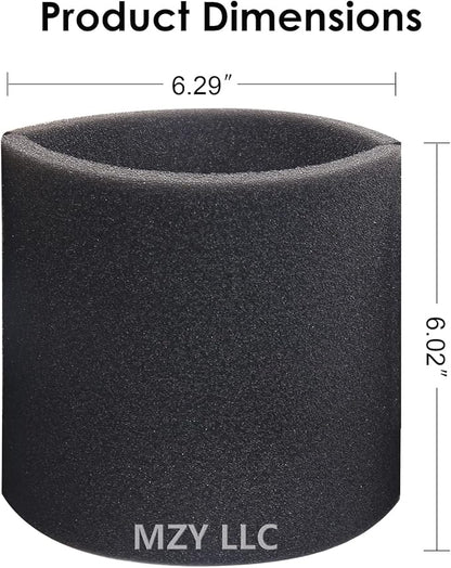 3 Pack 90585 Foam Sleeve Filter Replacements for Shop Vac for Vacmaster & for Genie Shop Wet Dry Vacuums, VF2001 Foam Filter for Wet Dry Vacuum Cleaner