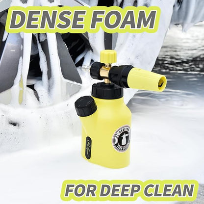 Realyou Foam Cannon for Pressure Washer up to 4500 PSI, Premium Foam Sprayer with Easy Foam Dispensing, Car Wash Sprayer with 1 Liter Bottle