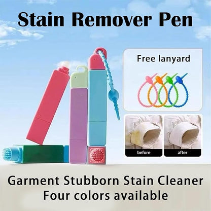 Double-Headed Instant Stain Remover Pen, Portable Dual-Tip Stain Remover Pen for Clothes Spot, Instant Fabric Stains Removers Pens for Oil Wine and Food Stains, Dates, Office, Travel Using (Combo 4)