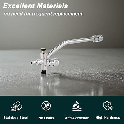 Raincovo Dual Connector Lance Pressure Washer Foam Cannon, Power Washer Soap Attachment, Dual Lance Pressure Washer Wand with 5 Nozzles Tips, 1/4" Quick Connect