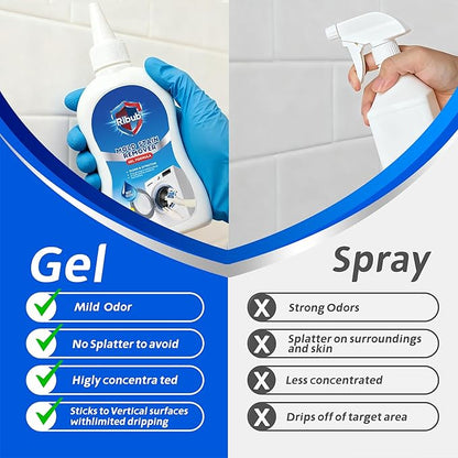 Mold Stain Remover Gel Heavy Duty Household Cleaning Gel for Washing Machine Seals, Fridge Gaskets, Bathroom & Kitchen Tile Grout, Sinks, Shower & Caulk 8 Fl Oz