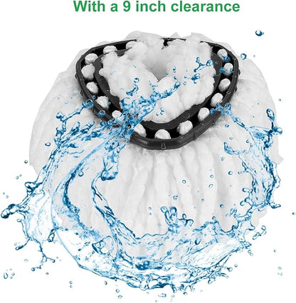 12Pack Spin Mop Heads Replacements - Easy Cleaning Microfiber Refills, 360 Degree Replacement Heads for All Hard Surfaced Floors