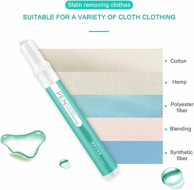3PCS Bleach Pen for Clothing - Portable Bleach Pen for Clothing Stain Removal, Small But Powerful, Grease Stain Remover Wash Free Laundry Clean Pen, Instantly Remove Stains In Just 30 Seconds (Blue)