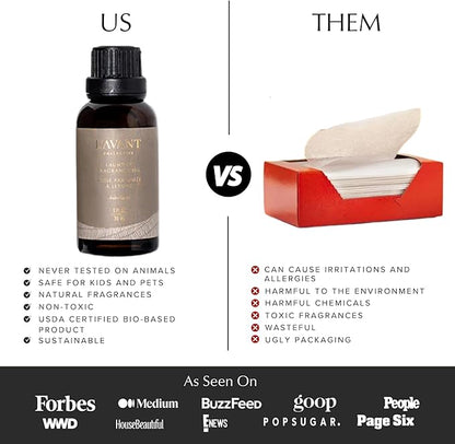 L'AVANT Collective | Essential Oils for Laundry - Dryer Balls Scents – Scented Fragrance Essential Oil Drops | Laundry Oil - Ambre Santal
