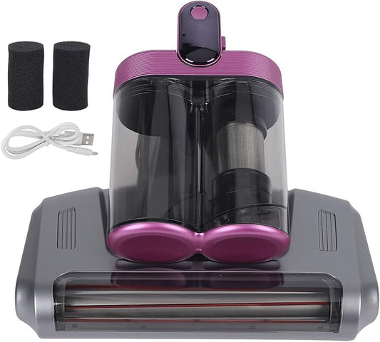 HEEPDD Handheld Mattress Vacuum Cleaner, Cordless, 13000Pa Suction, 520ml Dustbin, Light, Gray Purple, for Bed Sofa Carpet Pet Hair