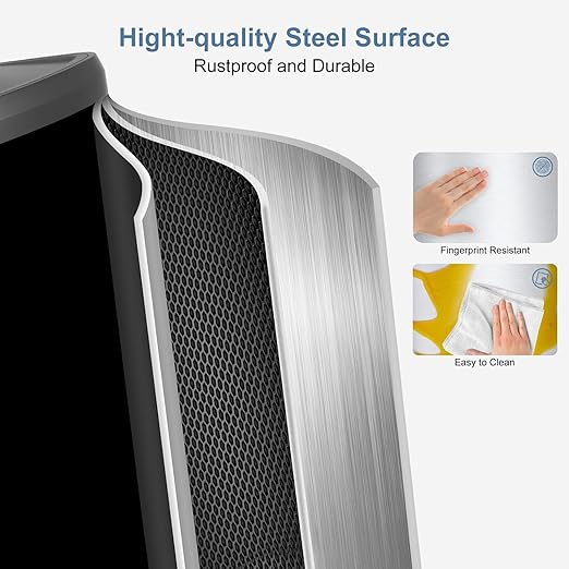21 Gallon Kitchen Trash Can (80 L), Stainless Steel Garbage Can with Soft-Close Lid & Foot Pedal, Large Step-on Waste Bins Trash for Home Office
