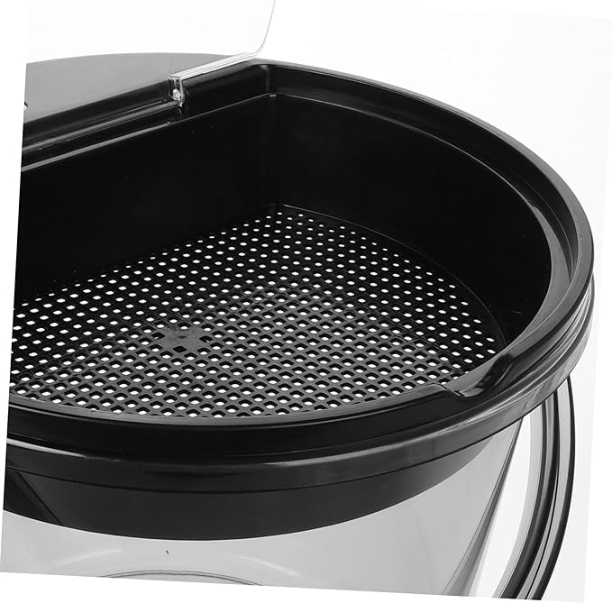 MAGICLULU Handheld Tea Dreg Drainage Bucket with Lid Small Kitchen Compost Bin for Tea Grounds Countertop Trash Can for Indoor Use Light Gray