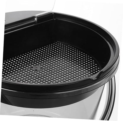 MAGICLULU Handheld Tea Dreg Drainage Bucket with Lid Small Kitchen Compost Bin for Tea Grounds Countertop Trash Can for Indoor Use Light Gray