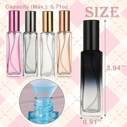 20ml Set of 5 Travel Perfume Bottle Refillable Perfume Bottle Travel Cologne Sprayer Mini Perfume Bottle Small Perfume Spray Bottle
