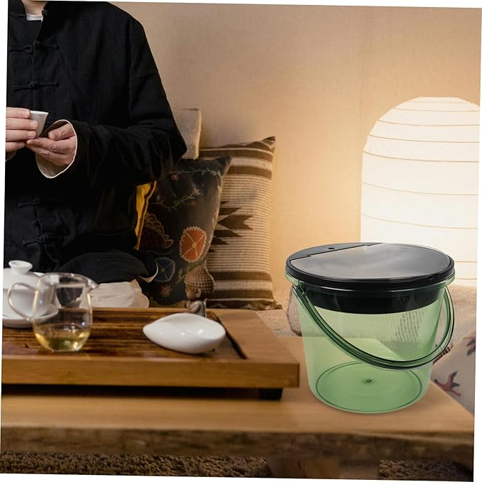 MAGICLULU Trash Can Tea Dregs Bucket Lid Food Waste Bin for Kitchen Grounds Waste Bin for Countertop Sturdy Design