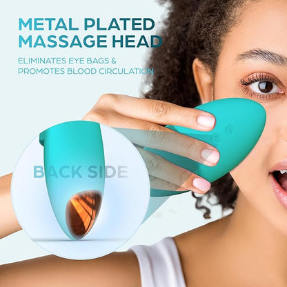 Bella Ciao 12-Speed Gentle Facial-Cleansing Brush, Rechargeable Silicone Face Scrubber, Deep-Cleaning and Exfoliating Face-Wash Brush, Water-Resistant Design, Aqua