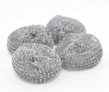 Pine-Sol Heavy-Duty Stainless Steel Scrubbers | Won’t Rust or Splinter | Scrub Sponges for Cast Iron, Oven Racks, Grills, 4 Pack